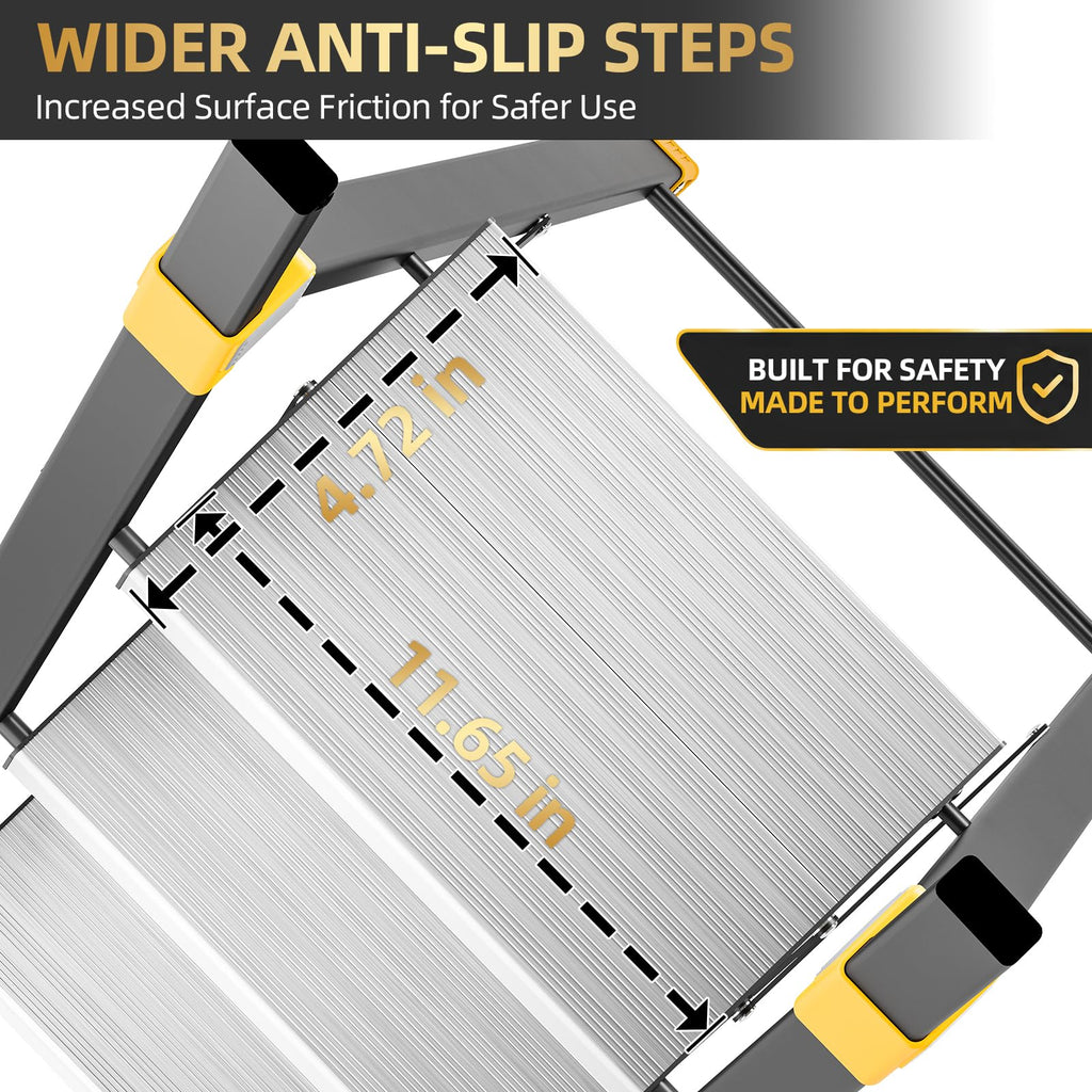 2 Step Ladder Lightweight Aluminum Folding Step Stool M3476