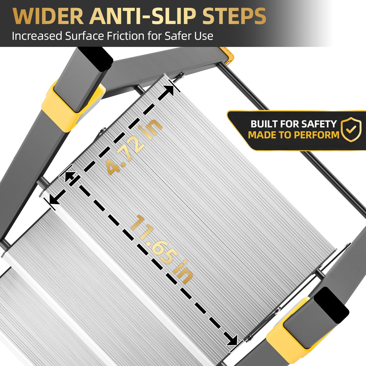 2 Step Ladder Lightweight Aluminum Folding Step Stool M3476
