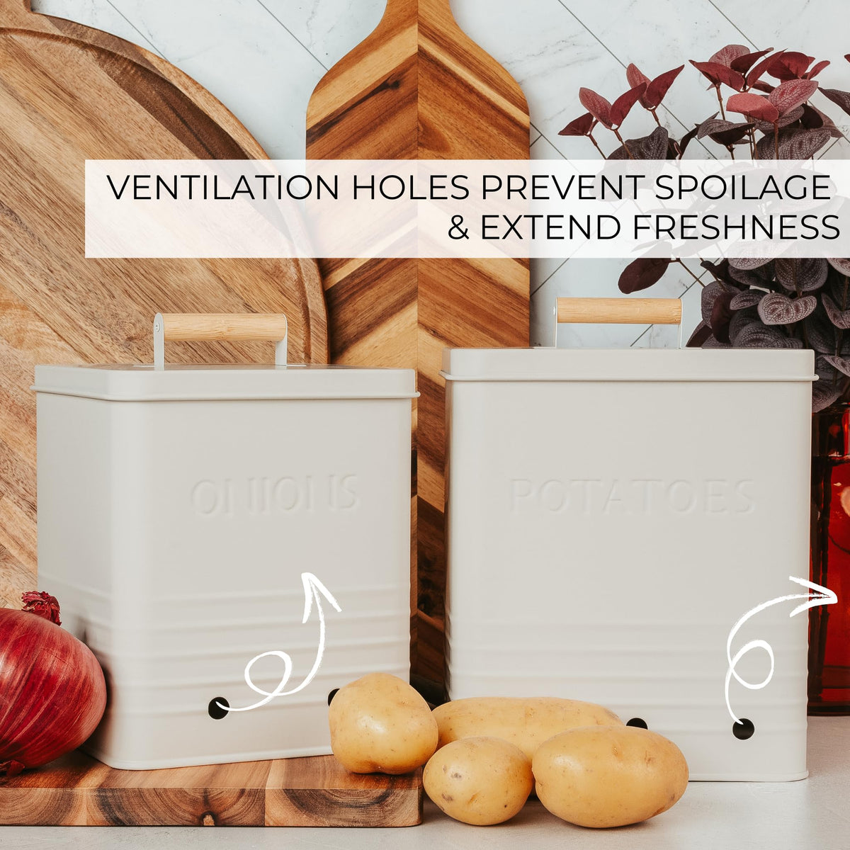 Potato and Onion Storage Container Set Y6360