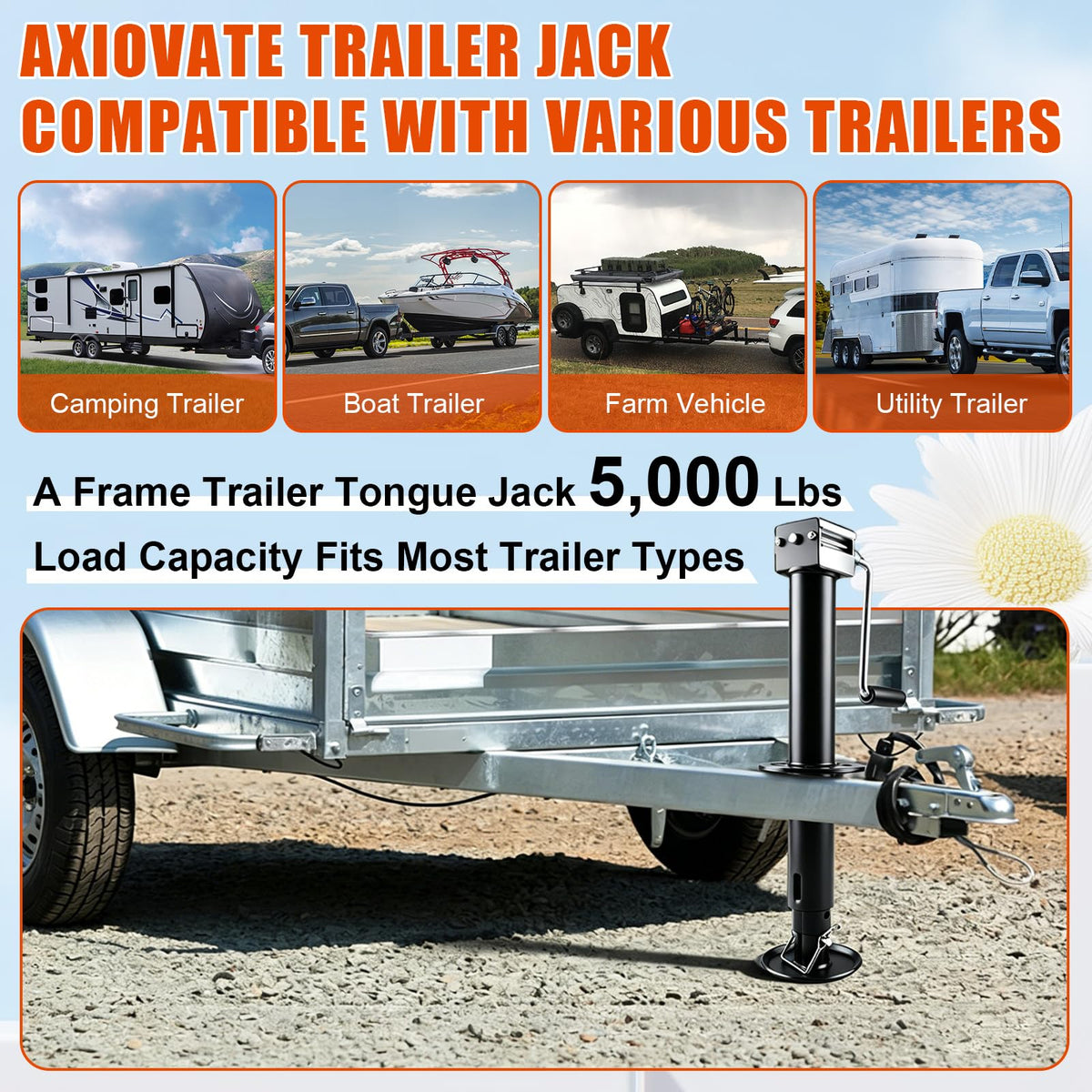 23" Lift Drop Leg Trailer Jack Z3205