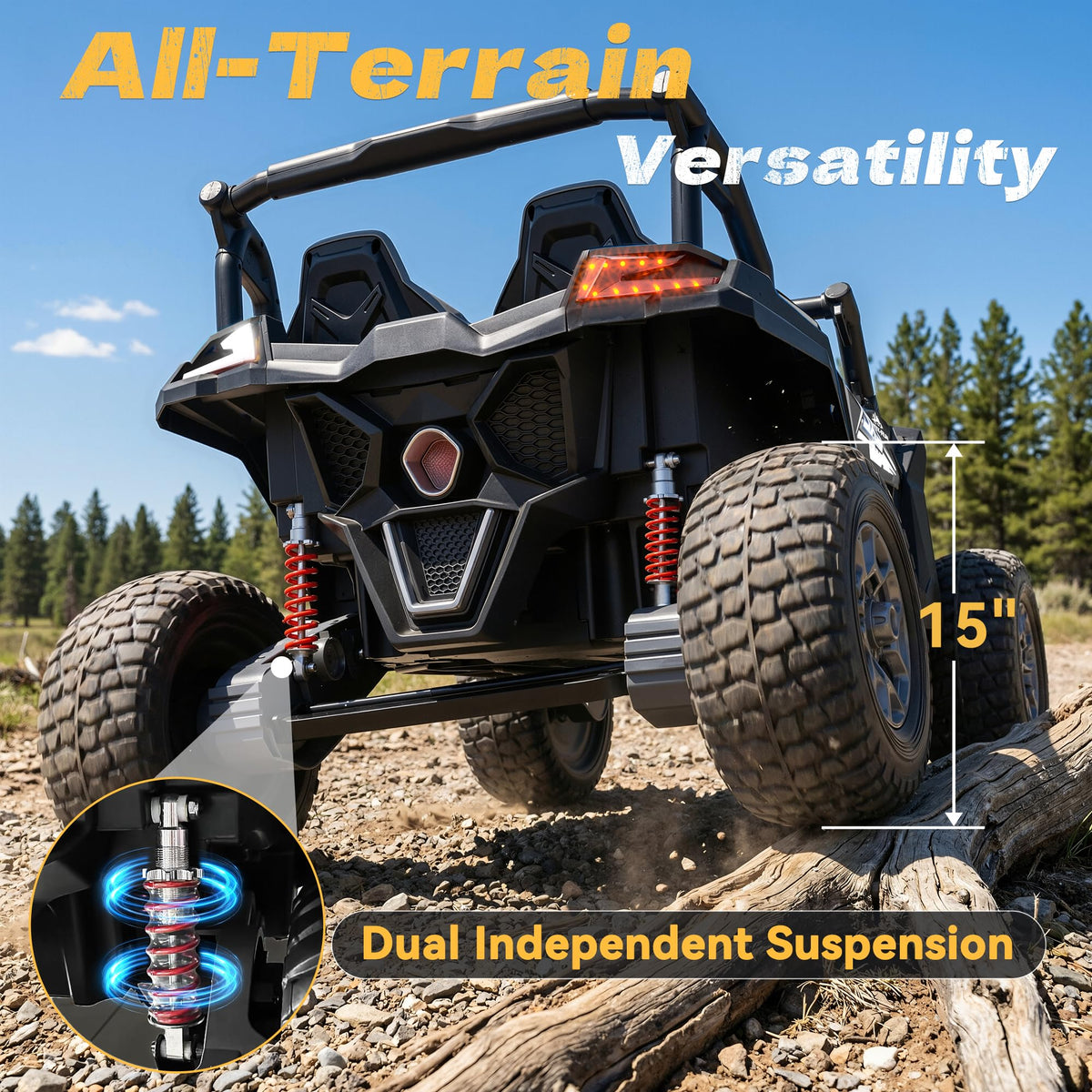 24V Ride on Toys for Big Kids 3-14, Black R672