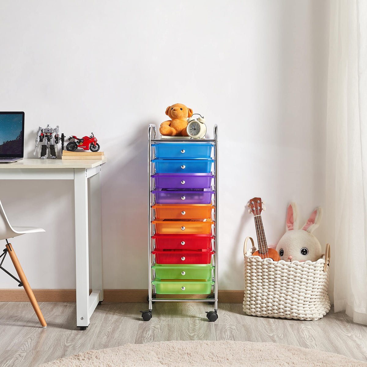 10 Drawer Rolling Storage Cart with Wheels I96810