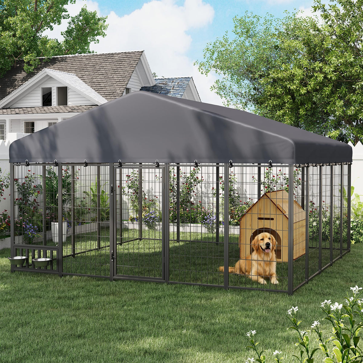 10x10 Ft Outdoor Dog Kennel A665
